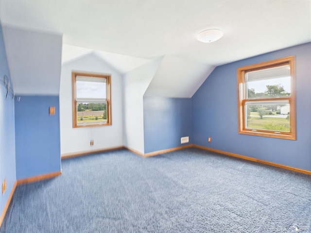 5015 Piehl Rd, Ottawa Lake, MI 49267 - bonus room with vaulted ceiling and carpet flooring