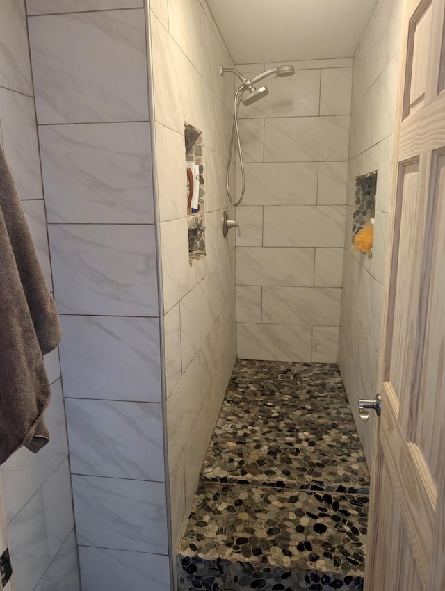 9600 S Oxeye, Baldwin, MI 49304 - bathroom featuring tiled shower