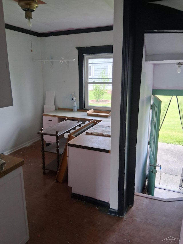 908 Lansing Ave, Jackson, MI 49202 - interior space featuring crown molding and wood finished floors