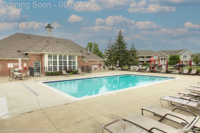 16008 Morningside, Northville, MI 48168 - community pool featuring a patio area