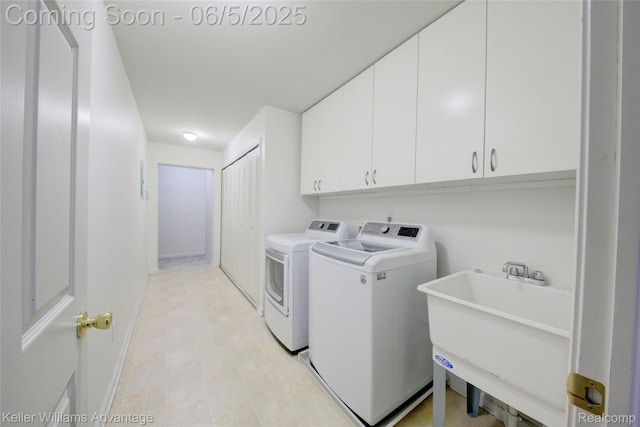 16008 Morningside, Northville, MI 48168 - laundry room featuring cabinet space, washing machine and clothes dryer, and baseboards