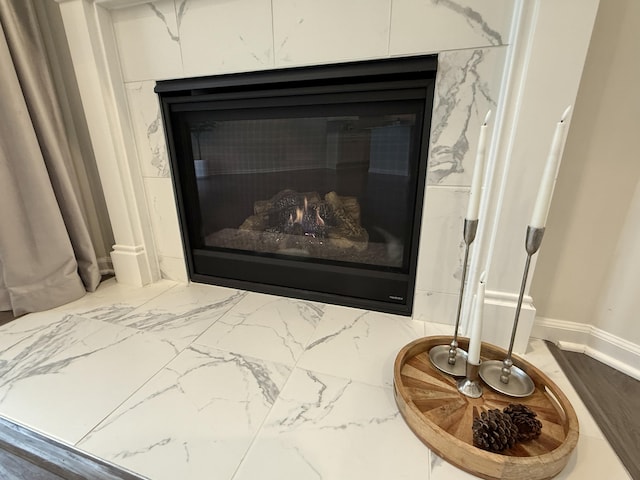 2763 Polson St, Ann Arbor, MI 48105 - detailed view of a high end fireplace and baseboards