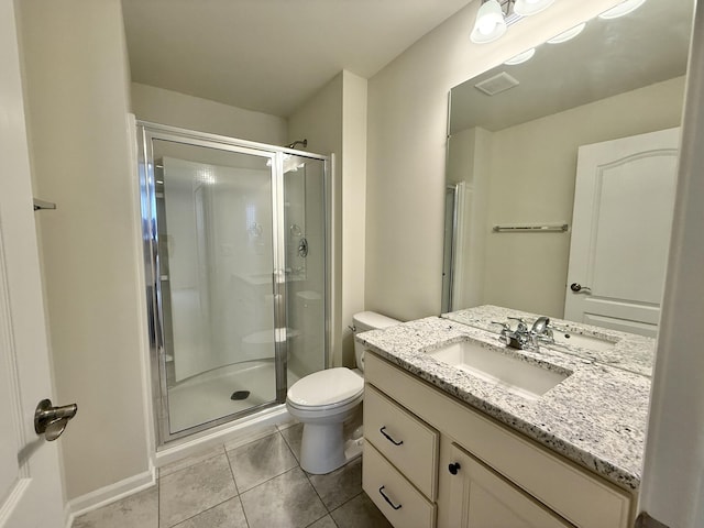 2763 Polson St, Ann Arbor, MI 48105 - full bathroom with a shower stall, tile patterned flooring, toilet, and vanity