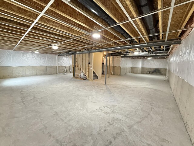 2763 Polson St, Ann Arbor, MI 48105 - unfinished below grade area with stairway
