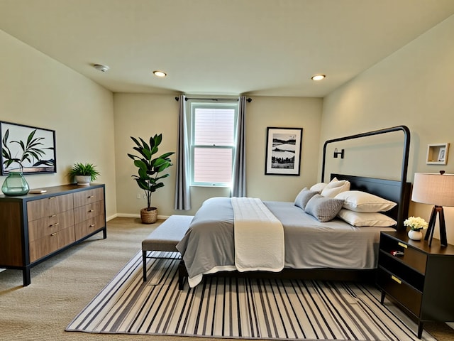 2763 Polson St, Ann Arbor, MI 48105 - bedroom with light carpet, recessed lighting, and baseboards