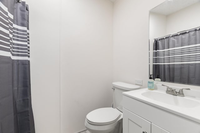2906 Frankfort Hwy, Frankfort, MI 49635 - full bathroom with toilet, vanity, and curtained shower
