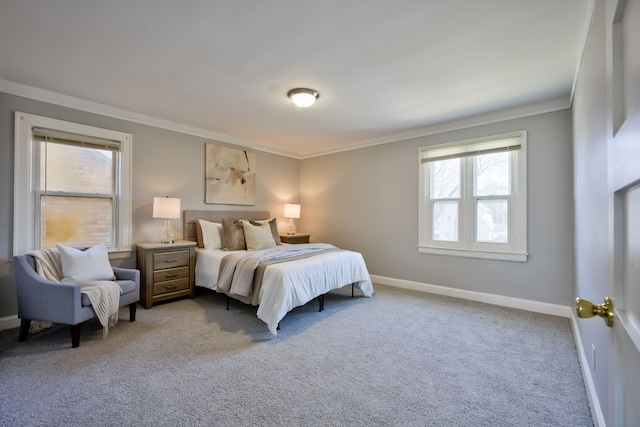 14955 Penrod St, Detroit, MI 48223 - bedroom with ornamental molding, carpet flooring, and baseboards