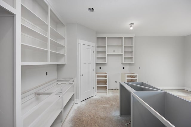 9383 Shimano Dr, Portland, MI 48875 - kitchen featuring open shelves and light colored carpet