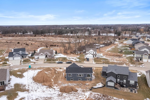 9383 Shimano Dr, Portland, MI 48875 - snowy aerial view with a residential view