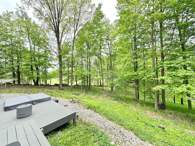 4909 Barnstable Ln, Lansing, MI 48906 - view of yard with a wooden deck