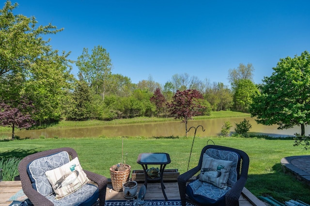 3897 Hunters Way, Canton, MI 48188 - view of patio / terrace featuring a water view