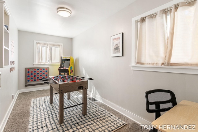 836 Phoenix St, South Haven, MI 49090 - game room with baseboards and carpet floors