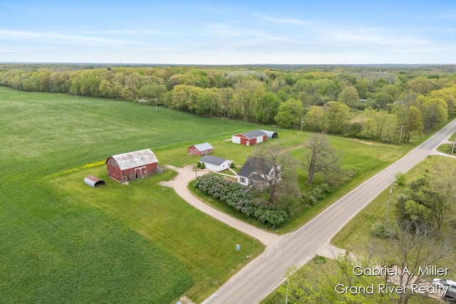 49 E 112th St, Grant, MI 49327 - aerial view of sparsely populated area with a heavily wooded area