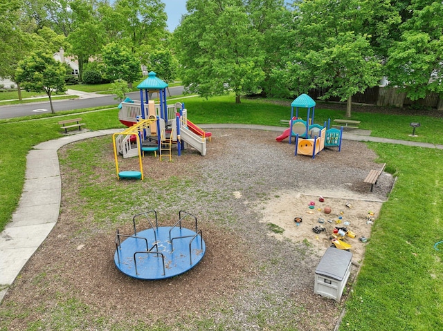 1815 Cooley Ave, Ann Arbor, MI 48103 - community jungle gym featuring a yard and view of scattered trees
