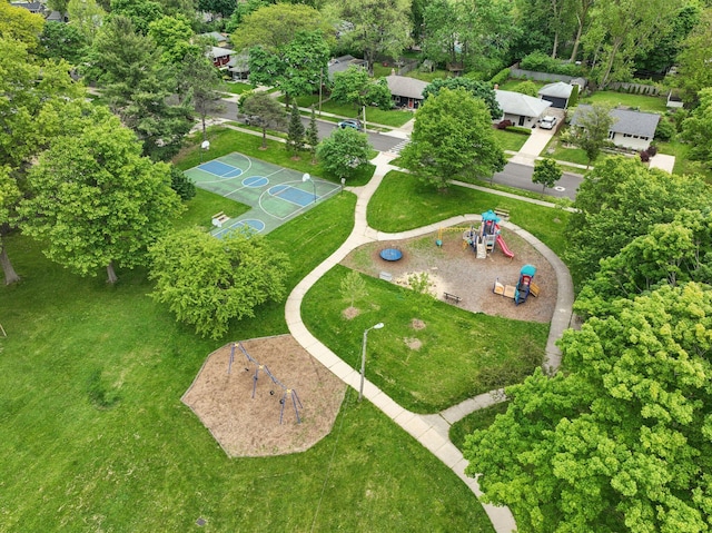 1815 Cooley Ave, Ann Arbor, MI 48103 - aerial view of property and surrounding area with a tree filled landscape