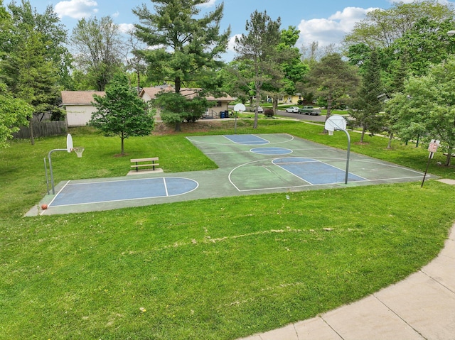 1815 Cooley Ave, Ann Arbor, MI 48103 - view of sport court featuring community basketball court and a yard