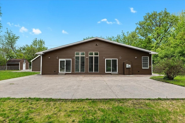 49712 Geddes Rd, Canton, MI 48188 - back of property with a patio, a yard, a storage shed, and an outdoor structure