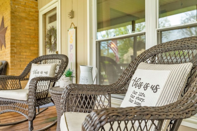 balcony with a porch
