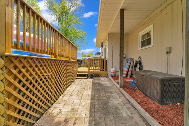 view of patio / terrace with a deck