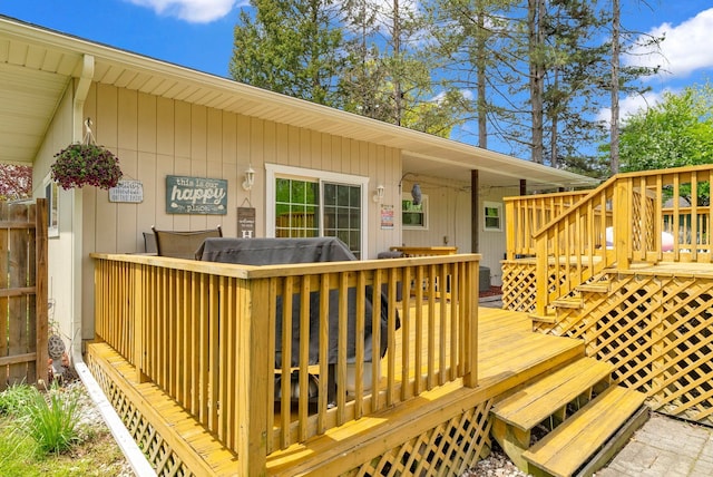 view of wooden deck