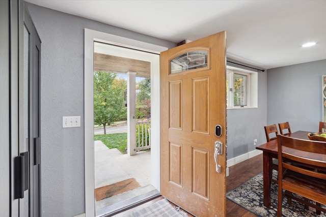 1812 Orchard St, Ann Arbor, MI 48103 - foyer with wood finished floors and baseboards