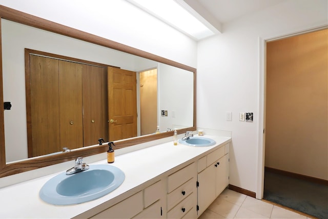 6452 Brian Circle Ln, Burton, MI 48509 - bathroom with tile patterned flooring and double vanity