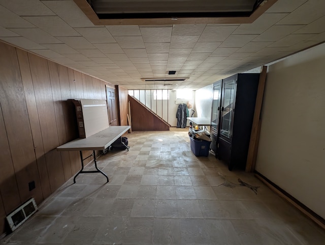 9864 E Outer Dr, Detroit, MI 48224 - corridor featuring wood walls