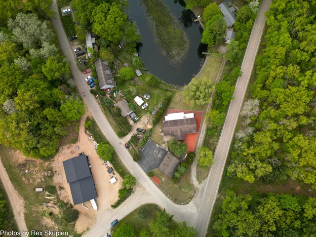 5705 Centerline Rd, Newaygo, MI 49337 - aerial overview of property's location with a large body of water