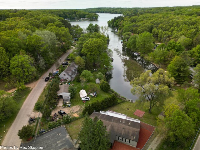 5705 Centerline Rd, Newaygo, MI 49337 - aerial overview of property's location featuring a large body of water and a forest