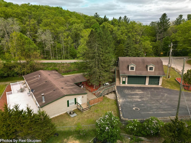 5705 Centerline Rd, Newaygo, MI 49337 - view from above of property featuring a heavily wooded area