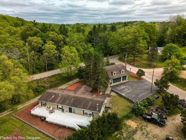 5705 Centerline Rd, Newaygo, MI 49337 - view of subject property with a heavily wooded area