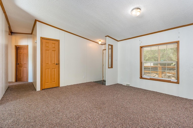 5705 Centerline Rd, Newaygo, MI 49337 - spare room with crown molding, carpet flooring, and a textured ceiling