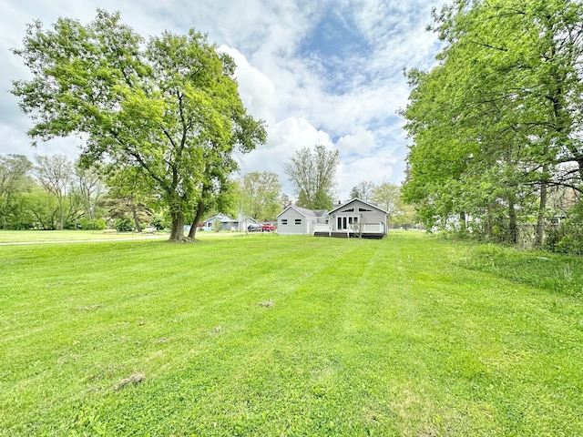 view of grassy yard