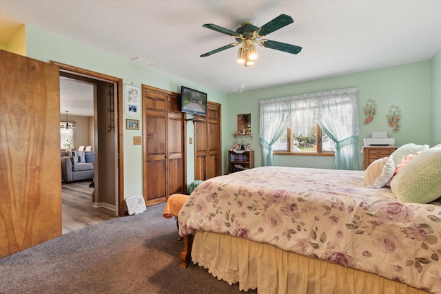 204 Crockett Dr, Quincy, MI 49082 - carpeted bedroom with ceiling fan