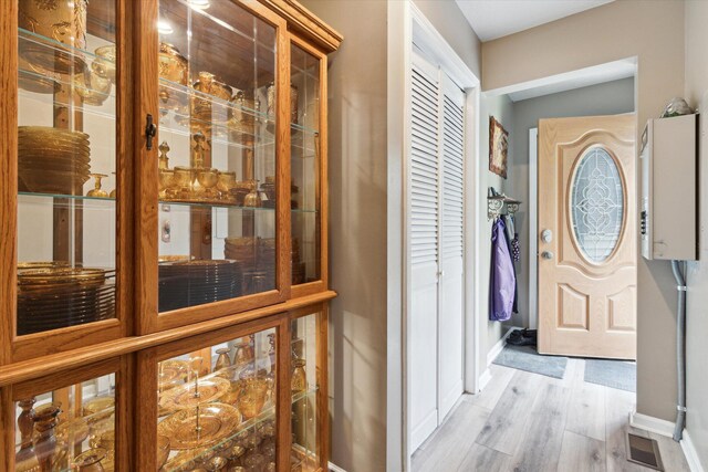 204 Crockett Dr, Quincy, MI 49082 - foyer entrance with wood finished floors and baseboards