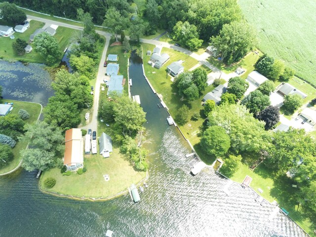 204 Crockett Dr, Quincy, MI 49082 - aerial overview of property's location with a nearby body of water
