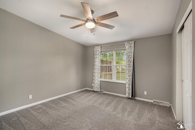 635 Pokey Dr, Hastings, MI 49058 - carpeted empty room with ceiling fan and baseboards