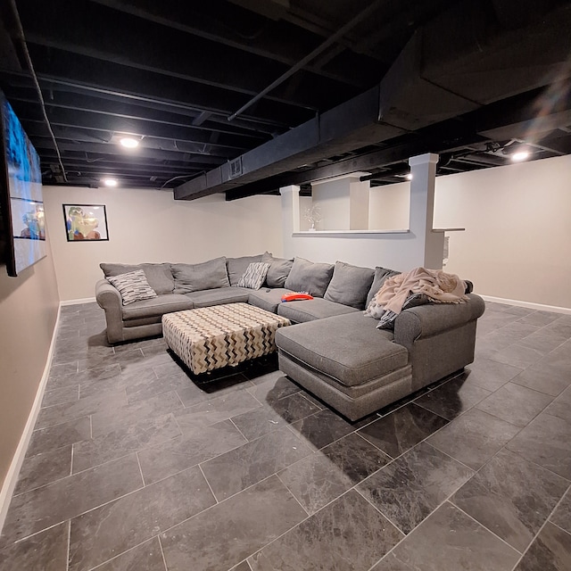 21140 Winchester St, Southfield, MI 48076 - living room with baseboards