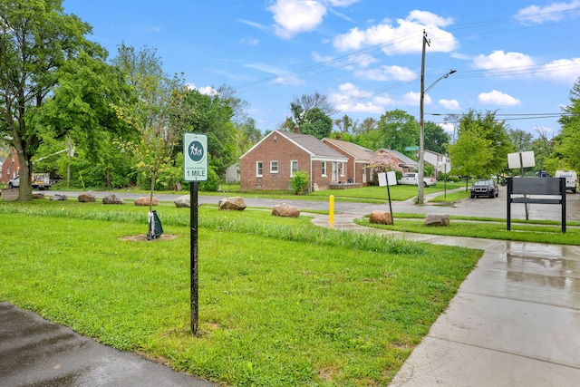 view of grassy yard
