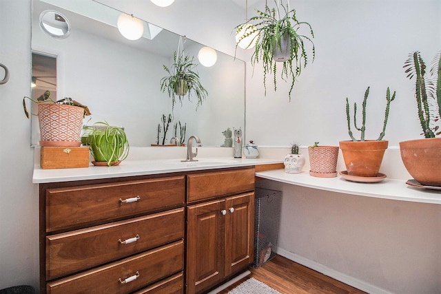 2454 Midvale Ave, Ypsilanti, MI 48197 - bathroom with vanity and wood finished floors