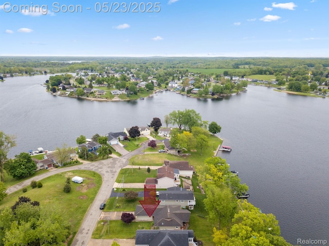13953 Grandpoint Dr, Cement City, MI 49233 - aerial perspective of suburban area featuring a nearby body of water