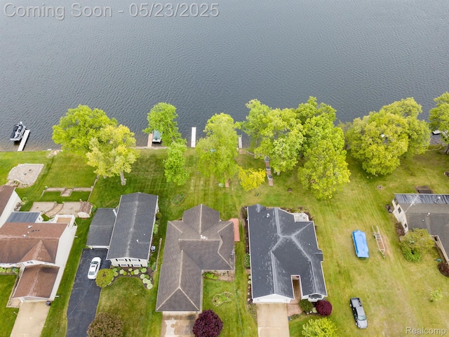 13953 Grandpoint Dr, Cement City, MI 49233 - aerial perspective of suburban area with a nearby body of water