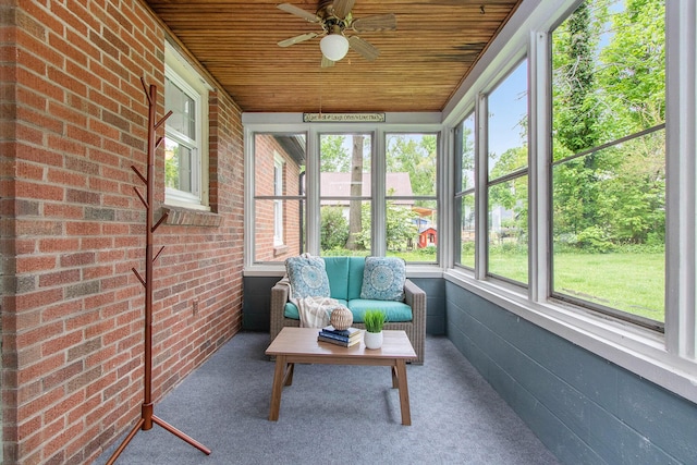 424 S Cass St, Berrien Springs, MI 49103 - sunroom / solarium featuring a ceiling fan and outdoor lounge area