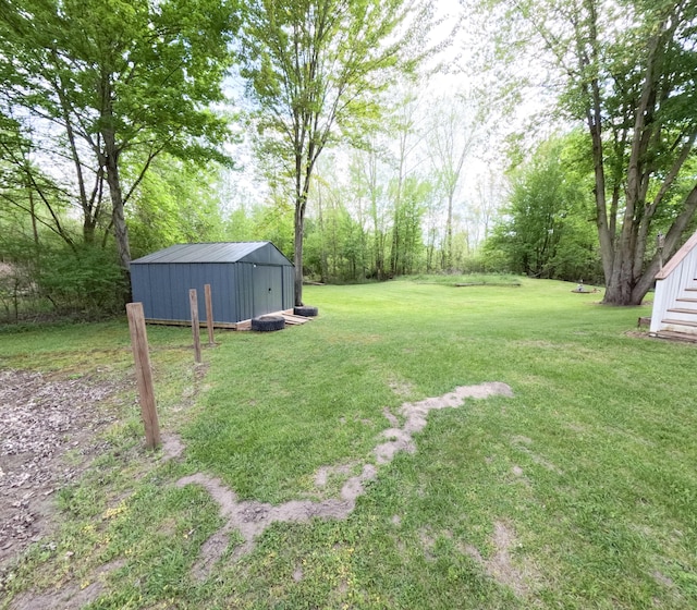 5734 108th Ave, Pullman, MI 49450 - view of grassy yard with an outdoor structure