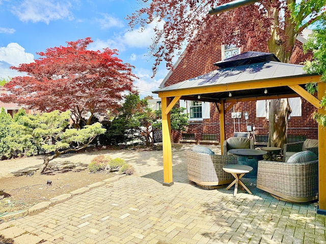 4775 Orchard Ave, Dearborn, MI 48126 - view of patio / terrace featuring a gazebo