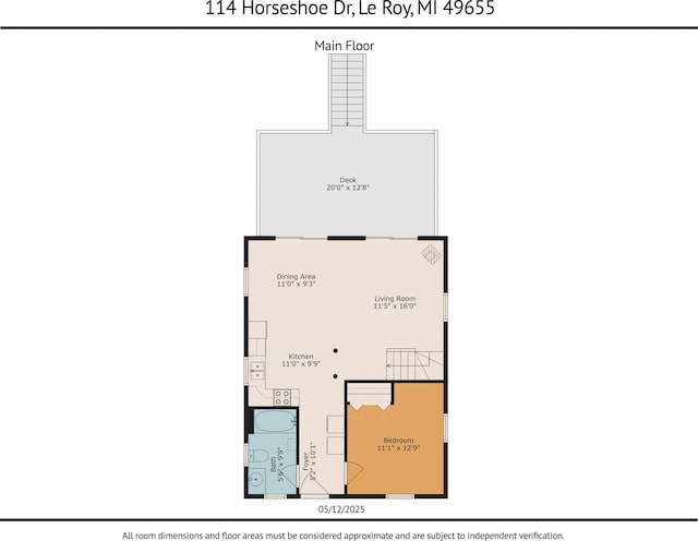 114 Horseshoe Dr, Leroy, MI 49655 - floor plan / room layout