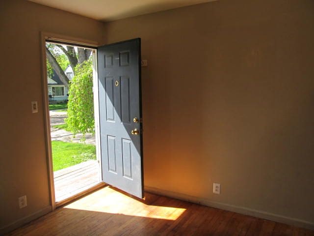 18478 Fox, Redford, MI 48240 - foyer entrance with baseboards and wood finished floors