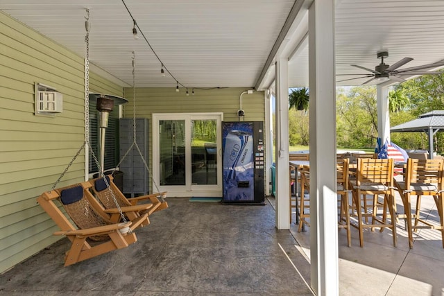 9510 Sparta Ave NW, Sparta, MI 49345 - view of patio with ceiling fan and a gazebo