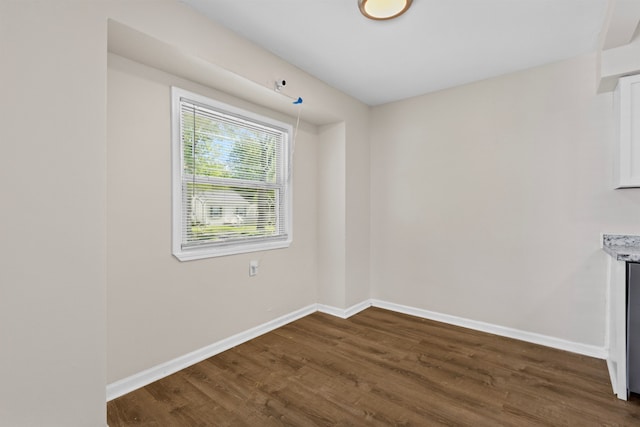 18750 Kingsville St, Harper Woods, MI 48225 - unfurnished room with dark wood-type flooring and baseboards