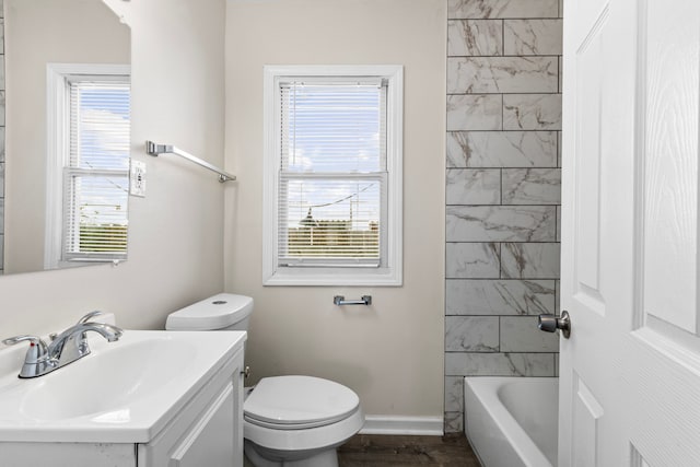 18750 Kingsville St, Harper Woods, MI 48225 - full bath featuring toilet, vanity, and baseboards